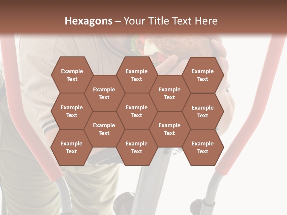 A Man Is Eating A Sandwich On A Treadmill PowerPoint Template