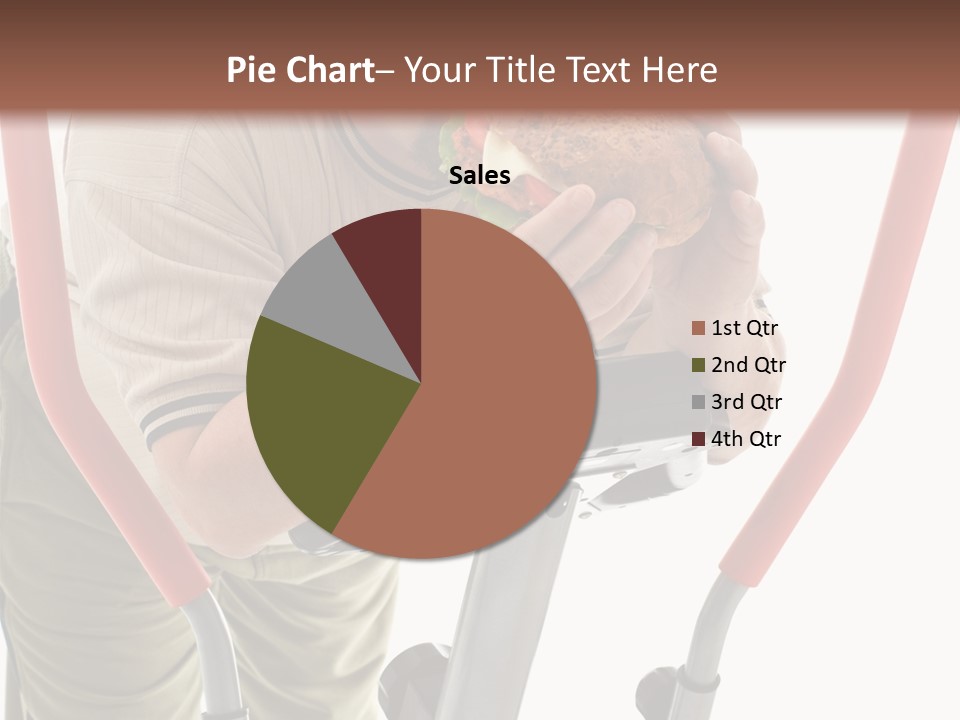 A Man Is Eating A Sandwich On A Treadmill PowerPoint Template