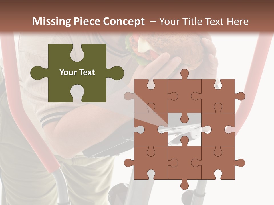 A Man Is Eating A Sandwich On A Treadmill PowerPoint Template