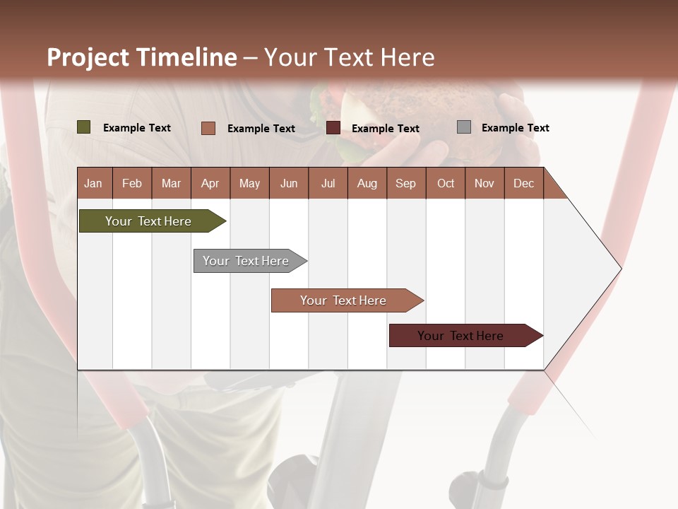 A Man Is Eating A Sandwich On A Treadmill PowerPoint Template