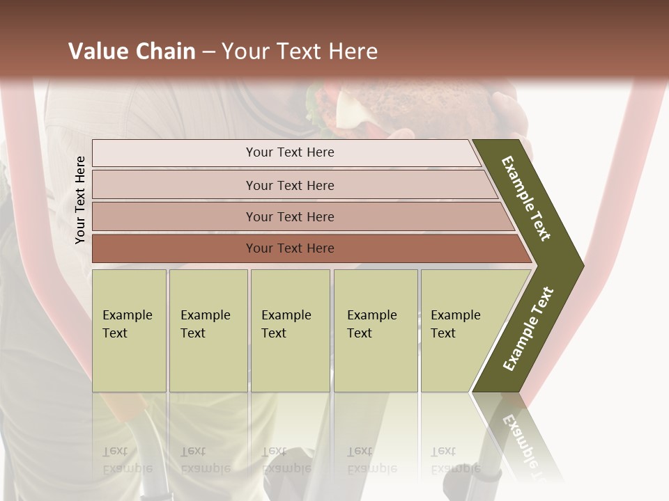 A Man Is Eating A Sandwich On A Treadmill PowerPoint Template