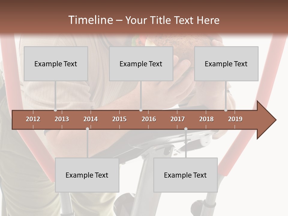 A Man Is Eating A Sandwich On A Treadmill PowerPoint Template