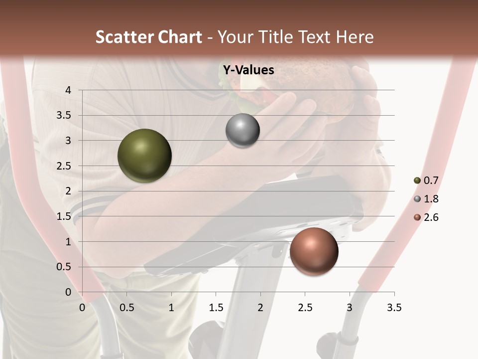 A Man Is Eating A Sandwich On A Treadmill PowerPoint Template