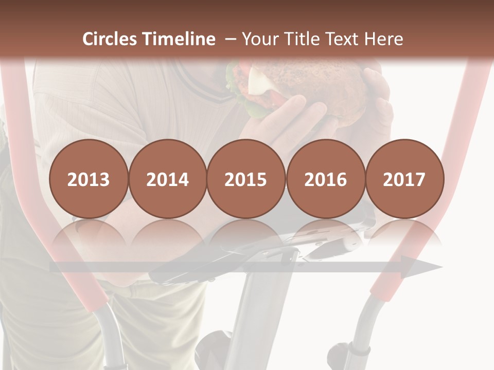 A Man Is Eating A Sandwich On A Treadmill PowerPoint Template