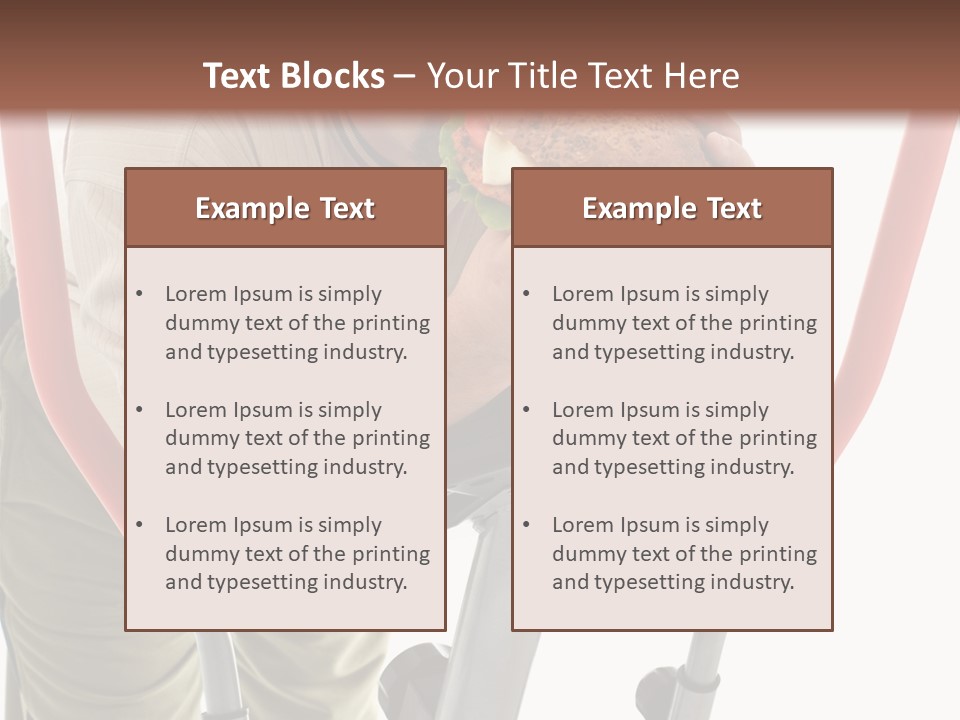 A Man Is Eating A Sandwich On A Treadmill PowerPoint Template