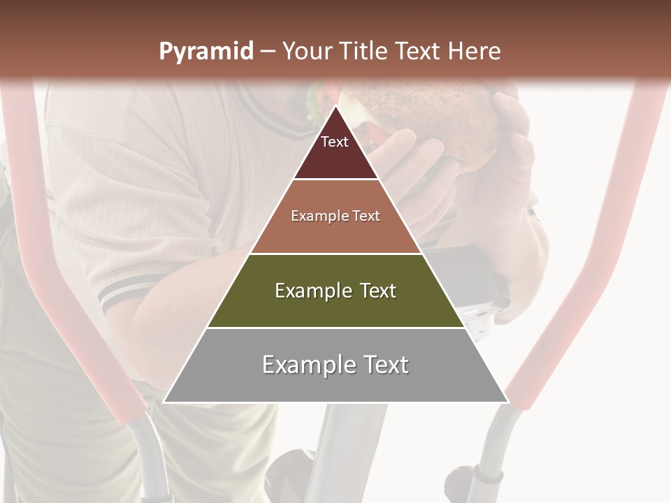 A Man Is Eating A Sandwich On A Treadmill PowerPoint Template