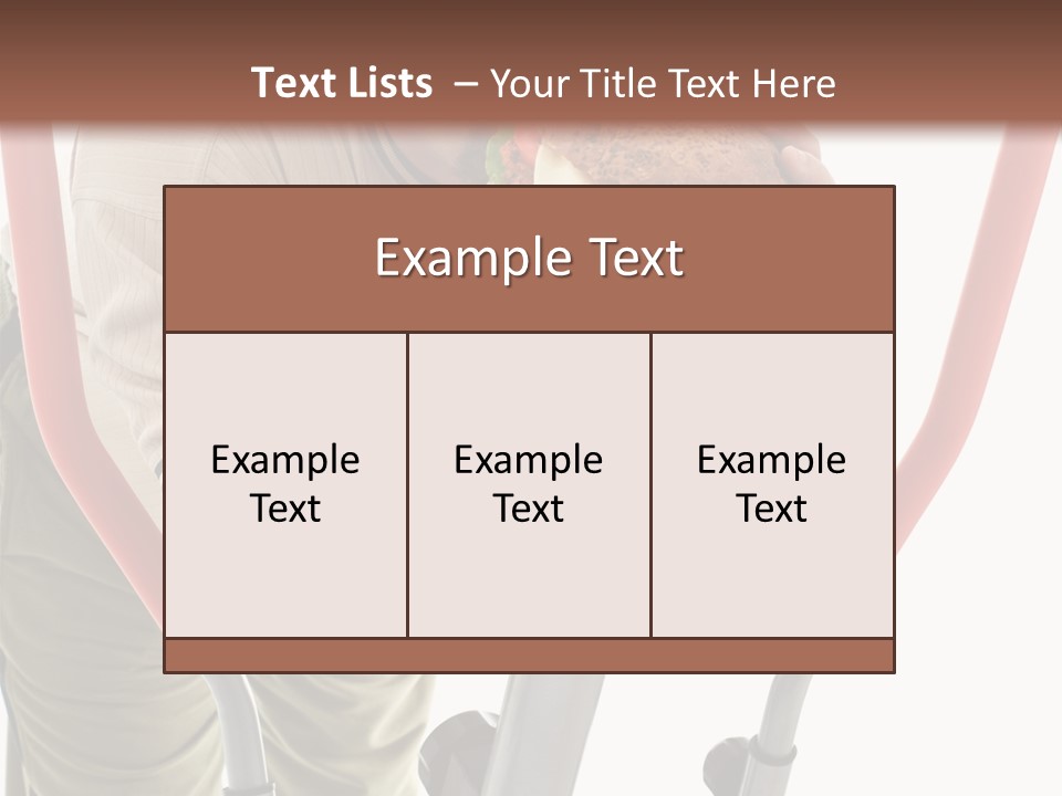 A Man Is Eating A Sandwich On A Treadmill PowerPoint Template