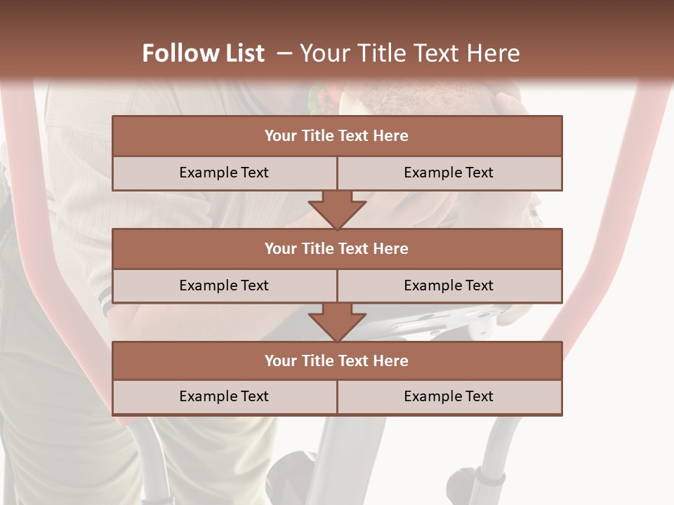 A Man Is Eating A Sandwich On A Treadmill PowerPoint Template