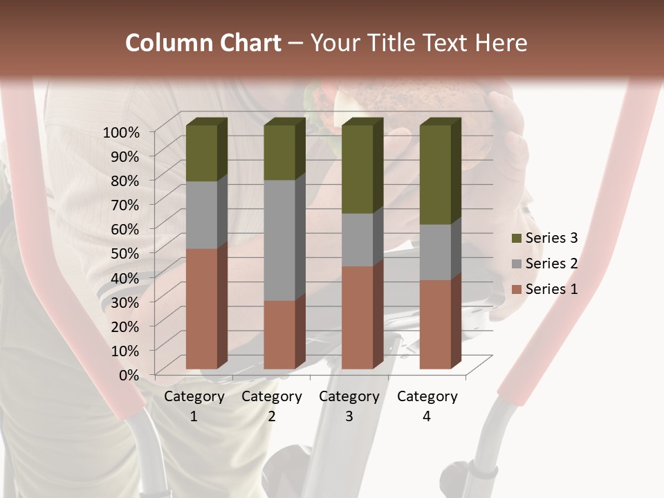 A Man Is Eating A Sandwich On A Treadmill PowerPoint Template