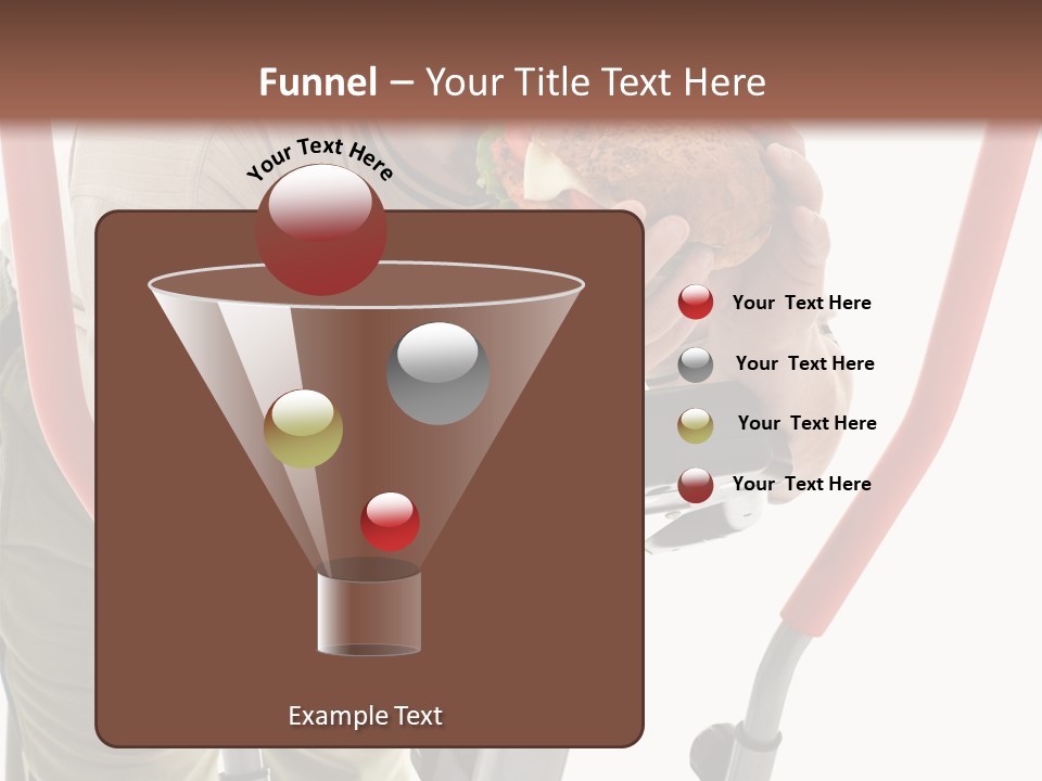 A Man Is Eating A Sandwich On A Treadmill PowerPoint Template