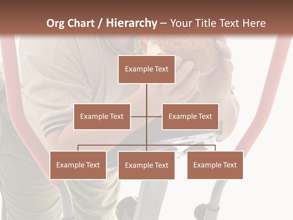 A Man Is Eating A Sandwich On A Treadmill PowerPoint Template