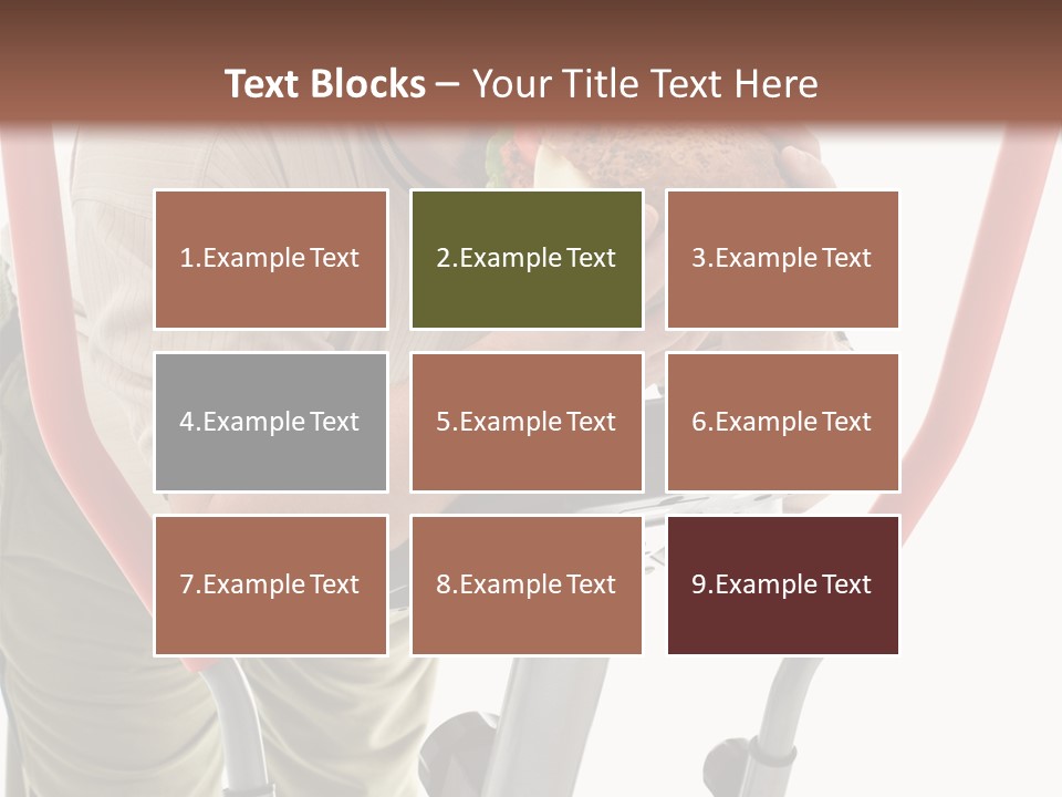 A Man Is Eating A Sandwich On A Treadmill PowerPoint Template