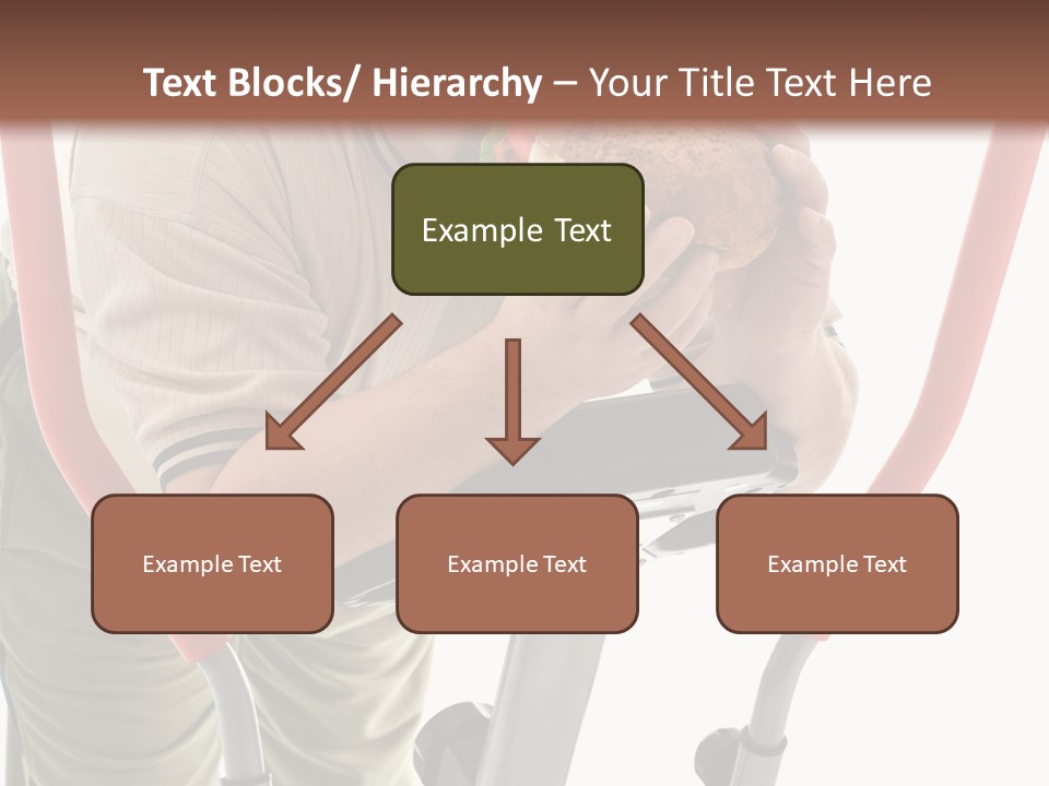 A Man Is Eating A Sandwich On A Treadmill PowerPoint Template