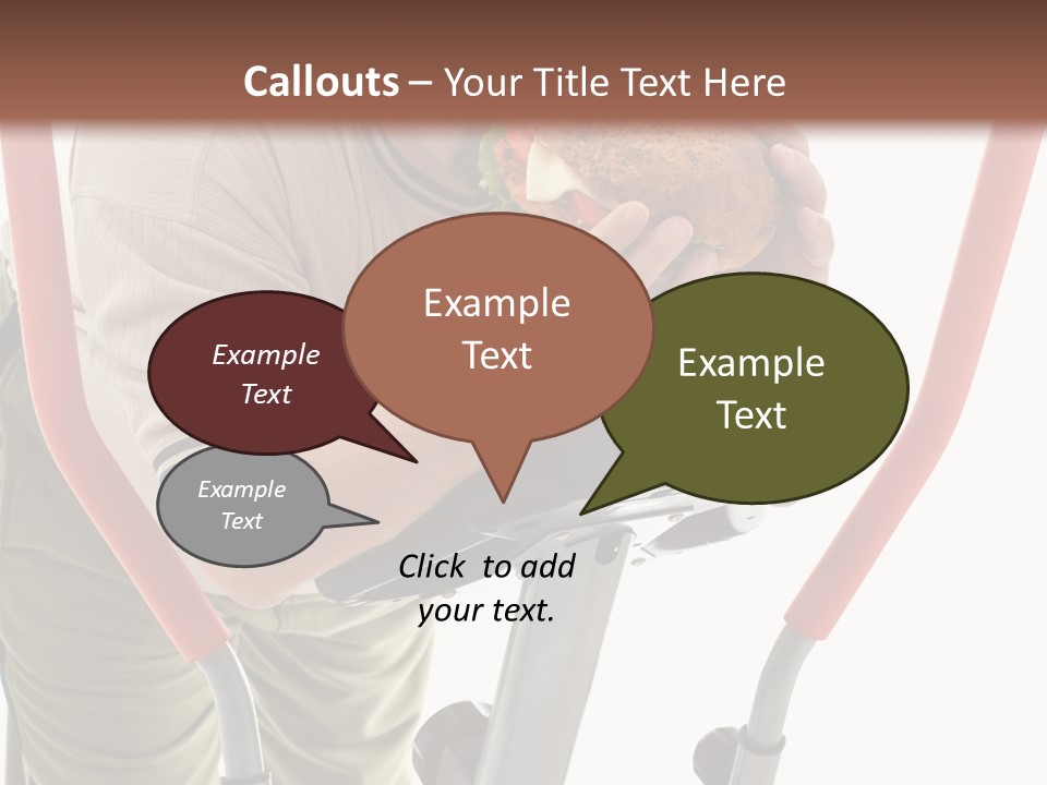 A Man Is Eating A Sandwich On A Treadmill PowerPoint Template