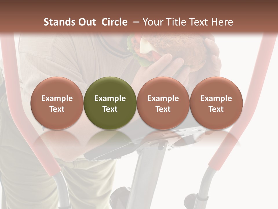 A Man Is Eating A Sandwich On A Treadmill PowerPoint Template