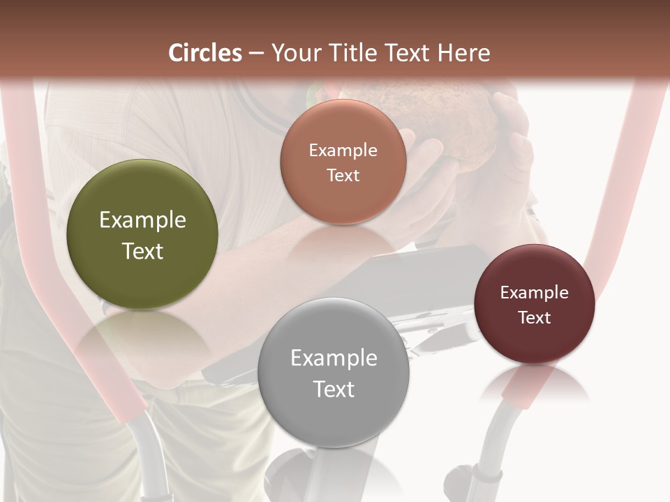 A Man Is Eating A Sandwich On A Treadmill PowerPoint Template