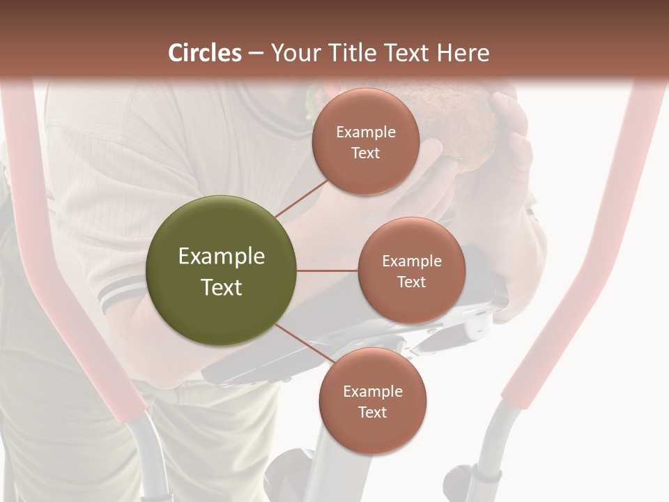 A Man Is Eating A Sandwich On A Treadmill PowerPoint Template