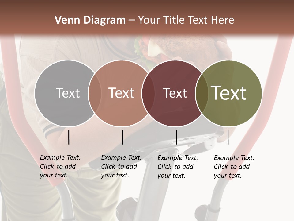 A Man Is Eating A Sandwich On A Treadmill PowerPoint Template