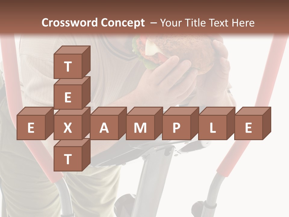 A Man Is Eating A Sandwich On A Treadmill PowerPoint Template