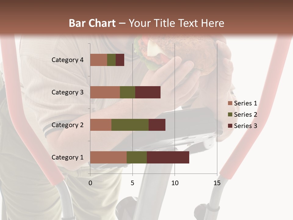 A Man Is Eating A Sandwich On A Treadmill PowerPoint Template