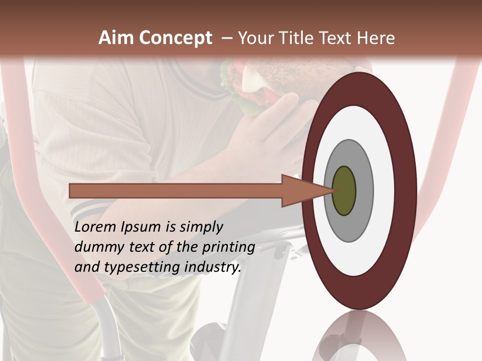 A Man Is Eating A Sandwich On A Treadmill PowerPoint Template