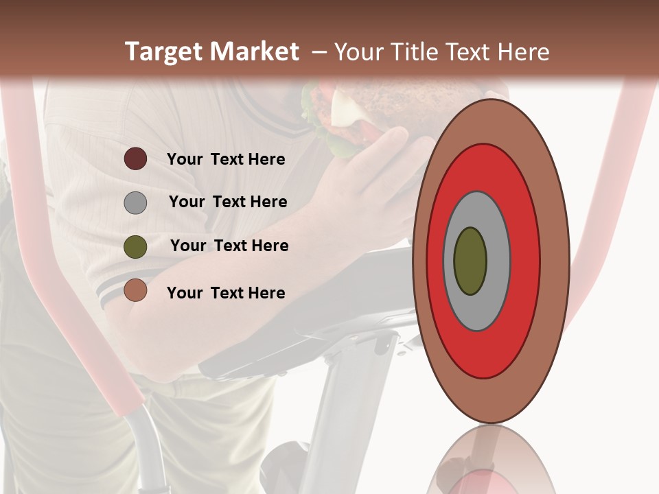 A Man Is Eating A Sandwich On A Treadmill PowerPoint Template