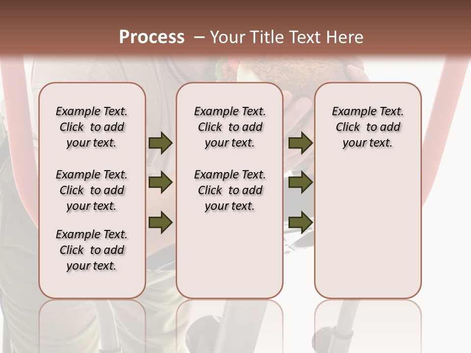 A Man Is Eating A Sandwich On A Treadmill PowerPoint Template