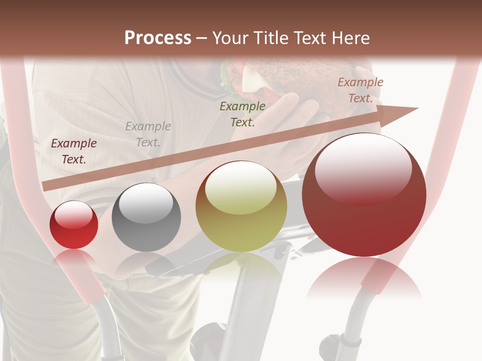 A Man Is Eating A Sandwich On A Treadmill PowerPoint Template