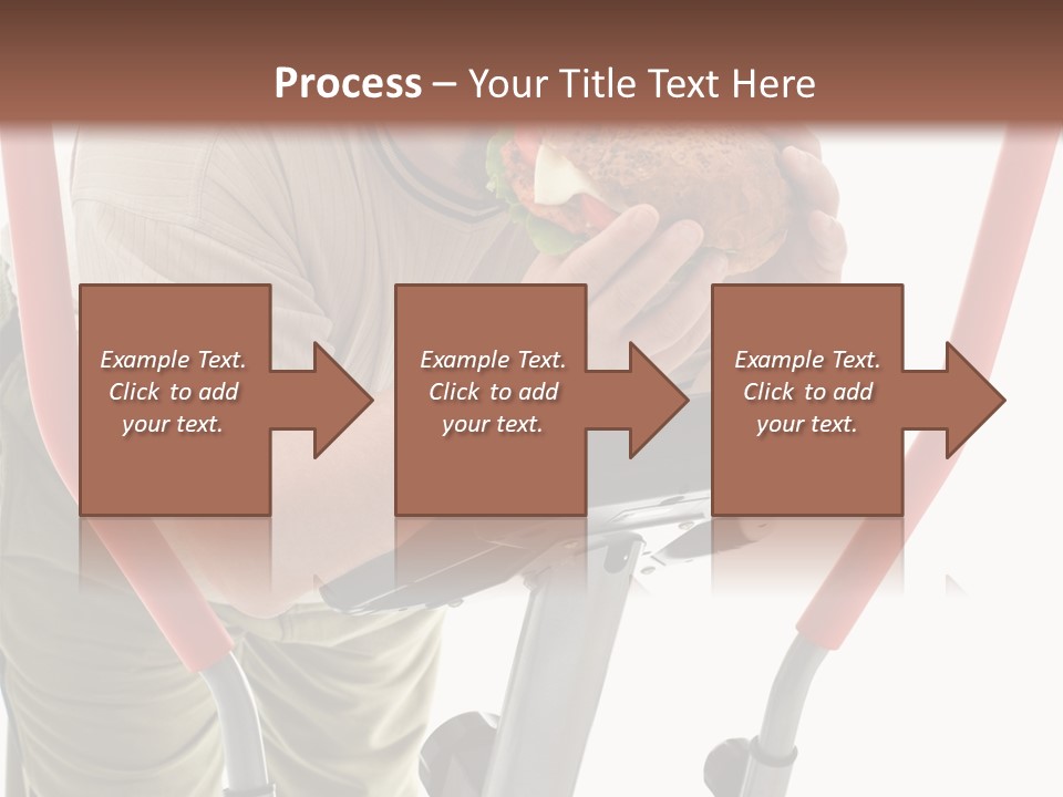 A Man Is Eating A Sandwich On A Treadmill PowerPoint Template