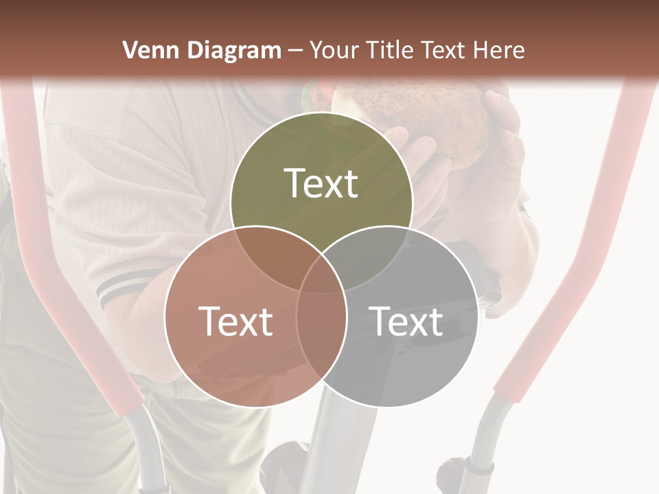 A Man Is Eating A Sandwich On A Treadmill PowerPoint Template