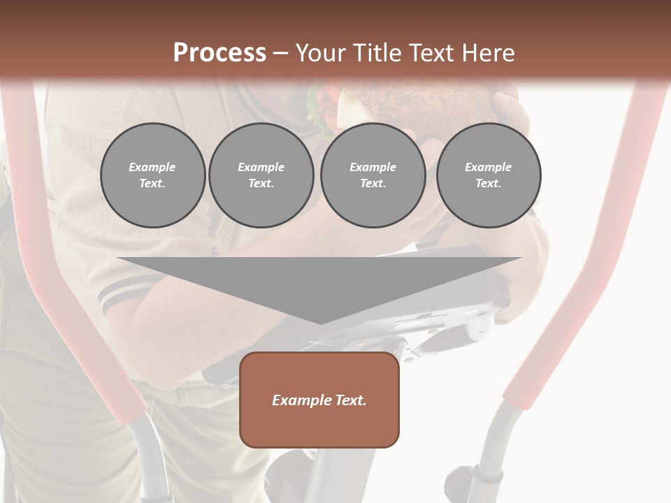 A Man Is Eating A Sandwich On A Treadmill PowerPoint Template
