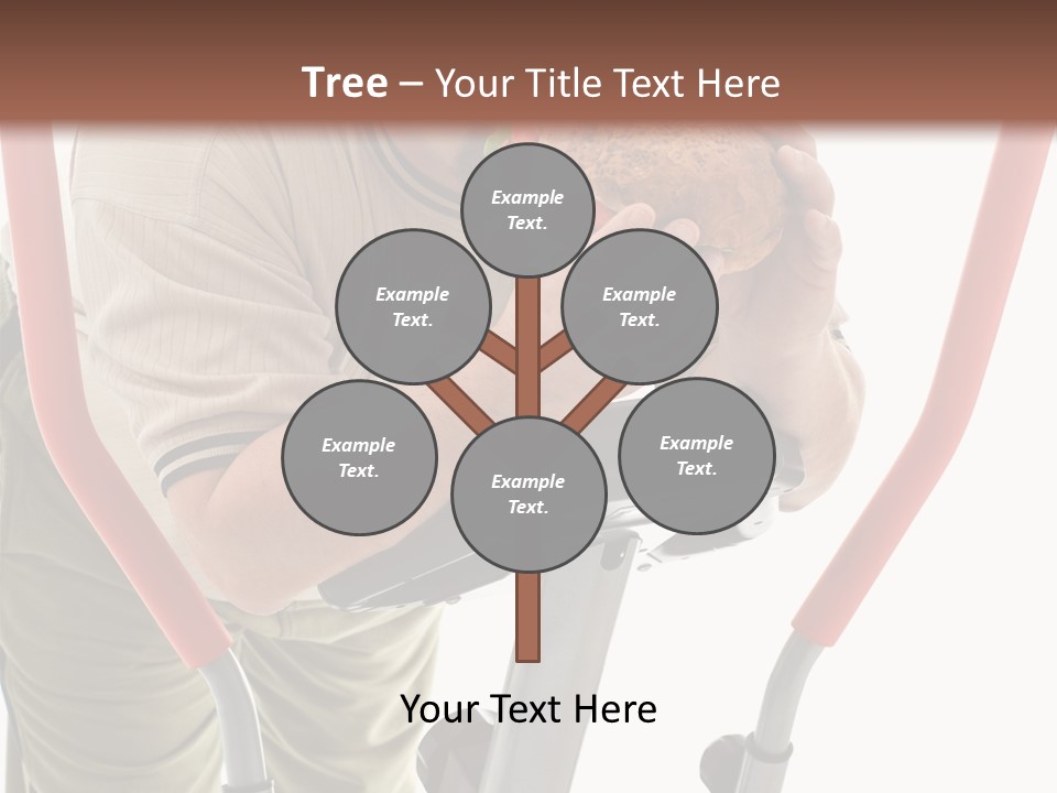 A Man Is Eating A Sandwich On A Treadmill PowerPoint Template