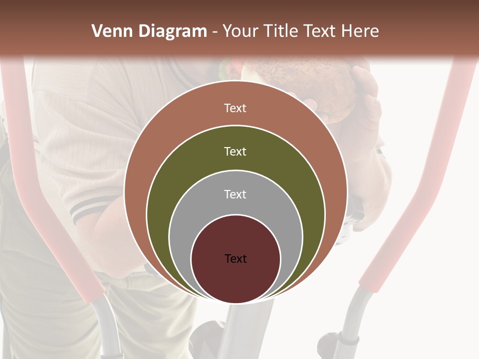A Man Is Eating A Sandwich On A Treadmill PowerPoint Template