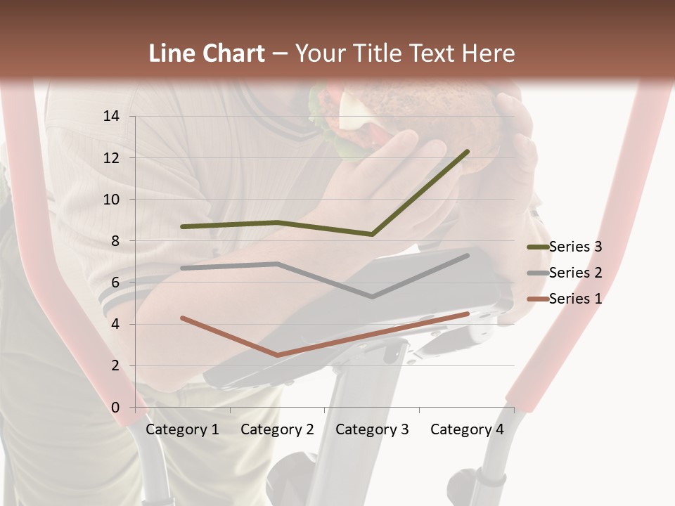 A Man Is Eating A Sandwich On A Treadmill PowerPoint Template