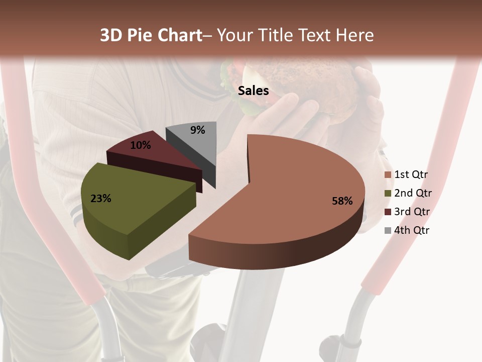 A Man Is Eating A Sandwich On A Treadmill PowerPoint Template