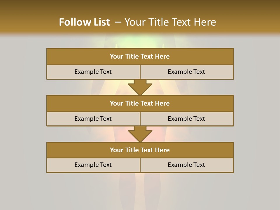 A Man With A Rainbow Light In His Body PowerPoint Template