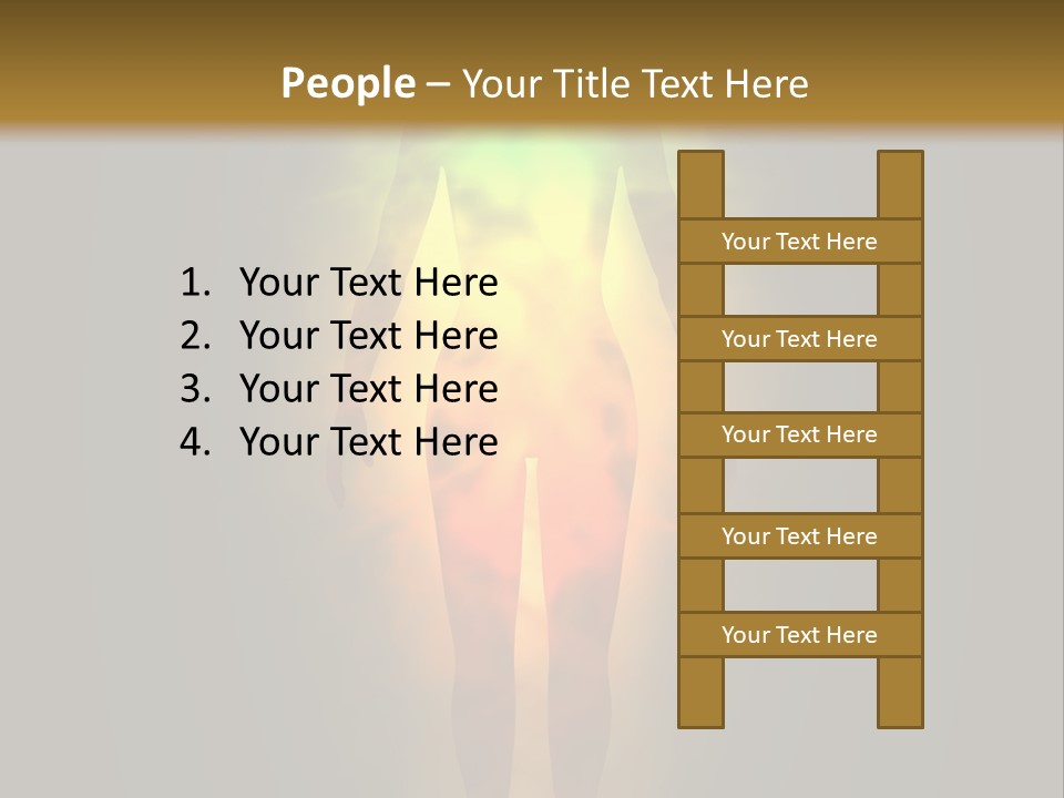 A Man With A Rainbow Light In His Body PowerPoint Template