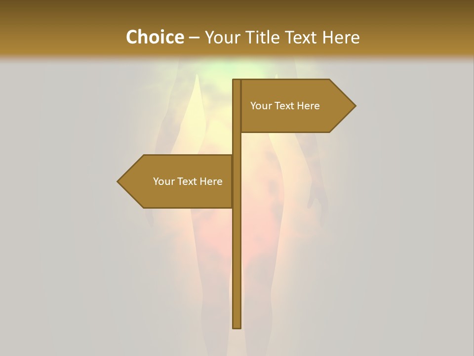 A Man With A Rainbow Light In His Body PowerPoint Template