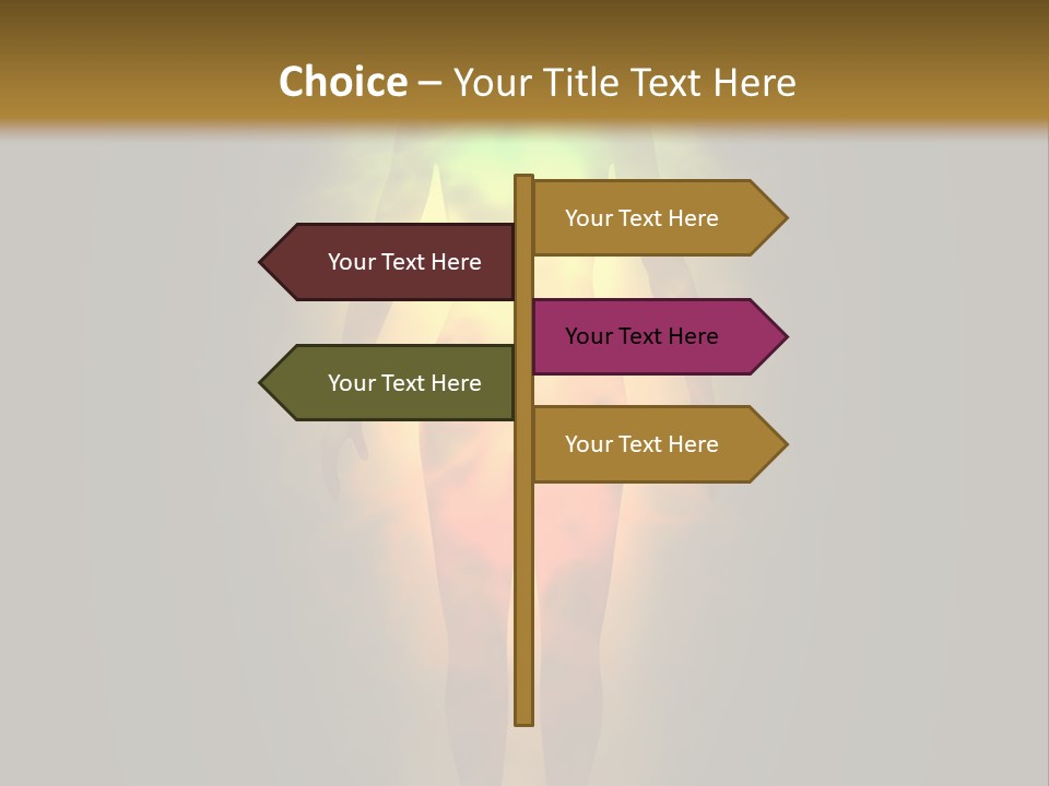 A Man With A Rainbow Light In His Body PowerPoint Template