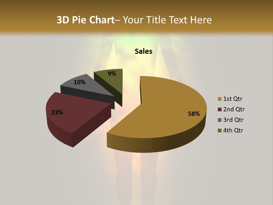 A Man With A Rainbow Light In His Body PowerPoint Template