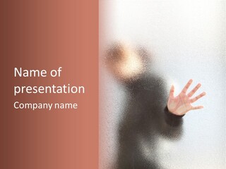 Sorrowful Stress Female PowerPoint Template