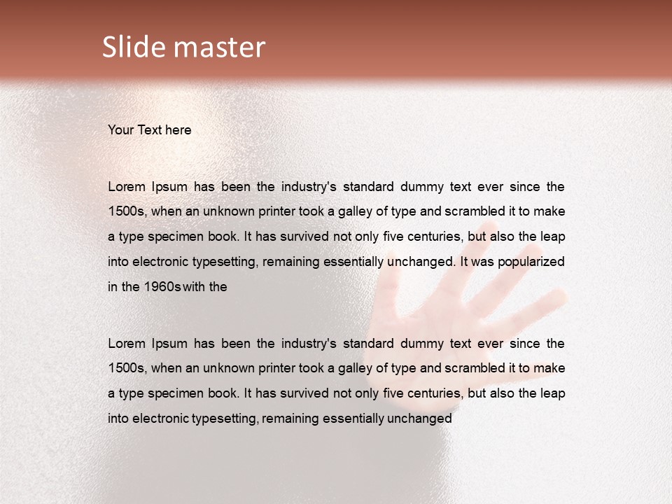 Sorrowful Stress Female PowerPoint Template