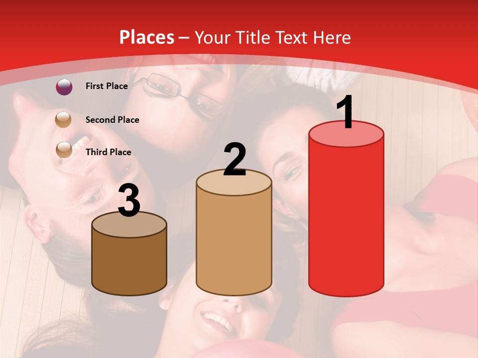 A Group Of People Holding Colorful Balls In A Circle PowerPoint Template