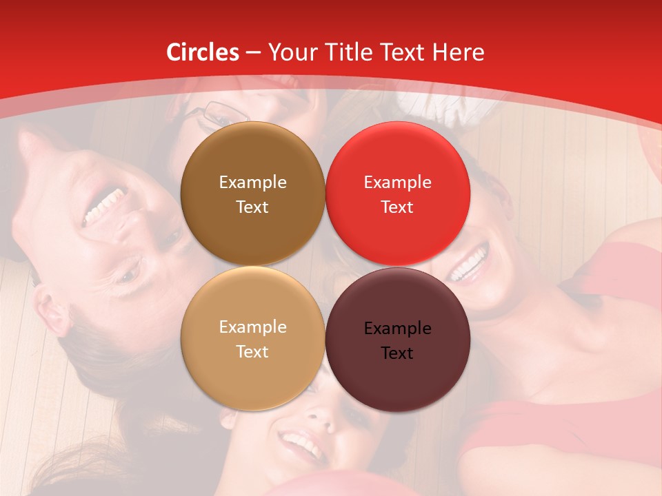 A Group Of People Holding Colorful Balls In A Circle PowerPoint Template