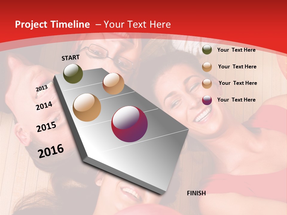 A Group Of People Holding Colorful Balls In A Circle PowerPoint Template