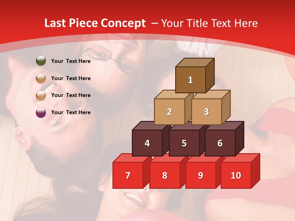 A Group Of People Holding Colorful Balls In A Circle PowerPoint Template