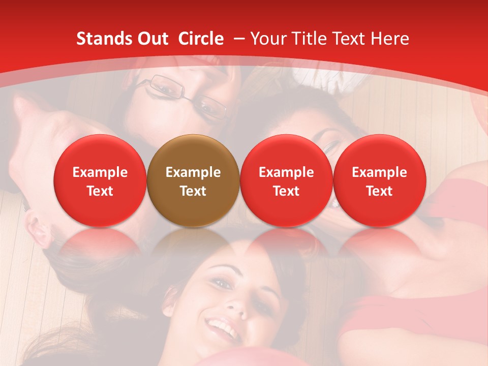A Group Of People Holding Colorful Balls In A Circle PowerPoint Template