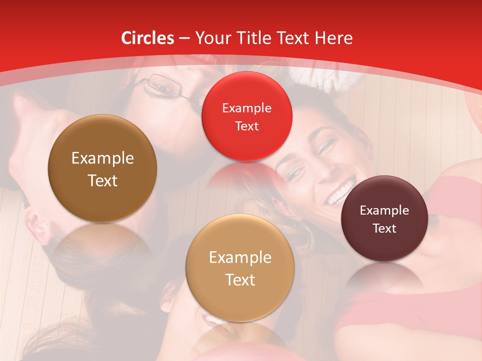 A Group Of People Holding Colorful Balls In A Circle PowerPoint Template