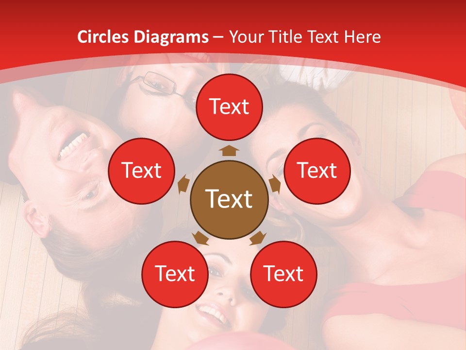 A Group Of People Holding Colorful Balls In A Circle PowerPoint Template