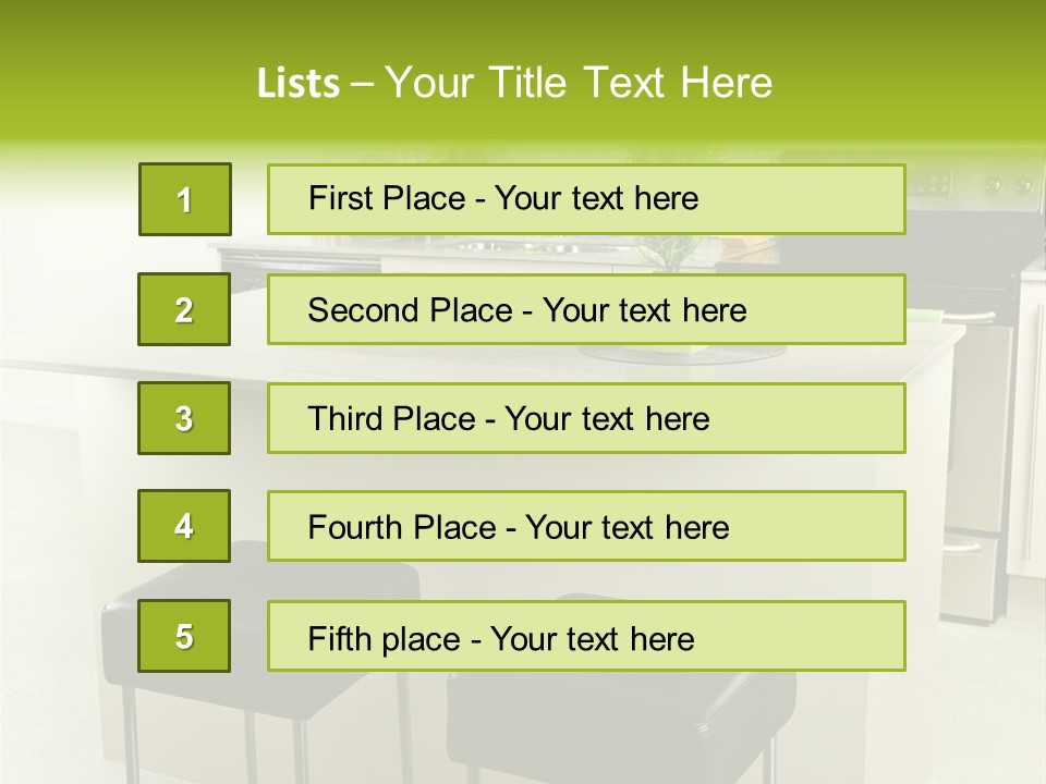 Residential Decoration Island PowerPoint Template
